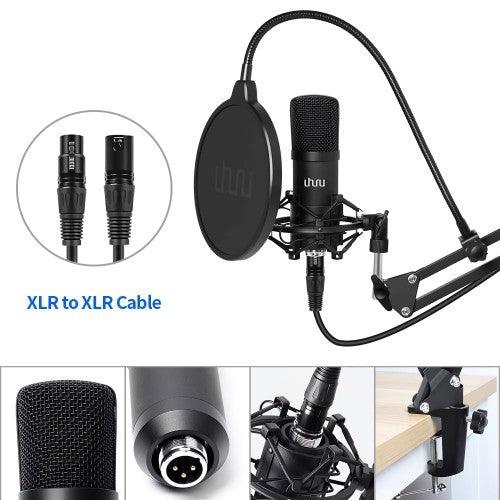 UHURU Condenser Microphone Set, Professional Studio Cardioid Microphone Kit with Boom Arm, Shock Mount for Streaming, Recording, Podcasts, YouTube - XM900 - Toytexx UHURU Condenser Microphone Set, Professional Studio Cardioid Microphone Kit with Boom Arm, Shock Mount for Streaming, Recording, Podcasts, YouTube - XM900 - Toytexx